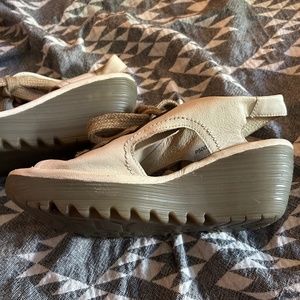 Fly London Lace-Up Wedge Sandals